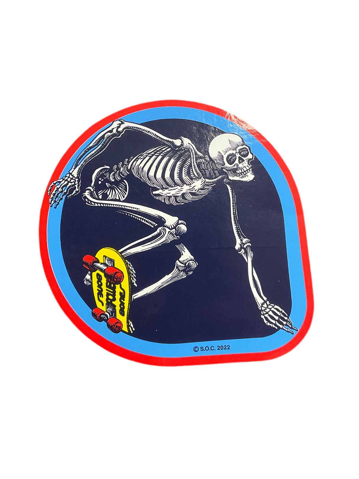 P Sticker Skateboard Skeleton