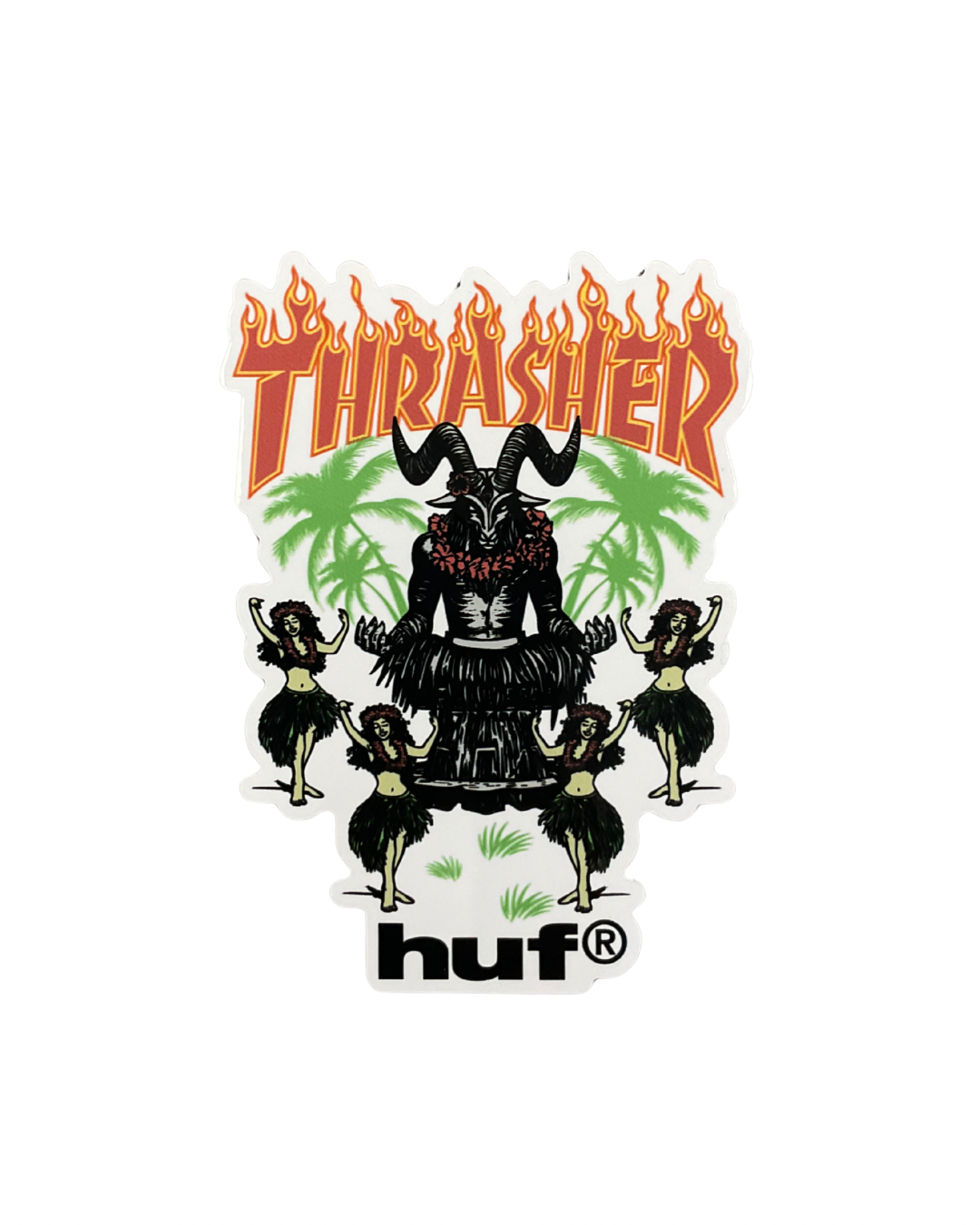 Huf Goat Luau - Medium Sticker