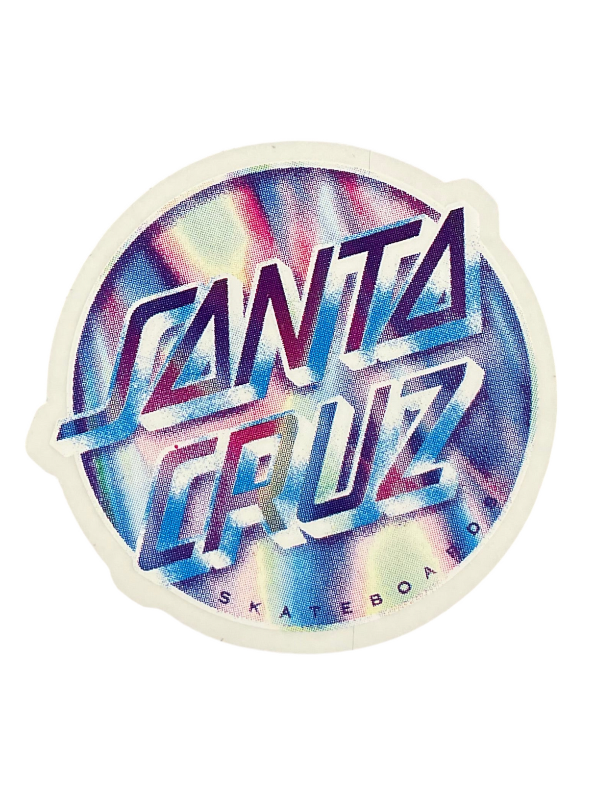 Santa Cruz Iridescent Clear 3" Sticker