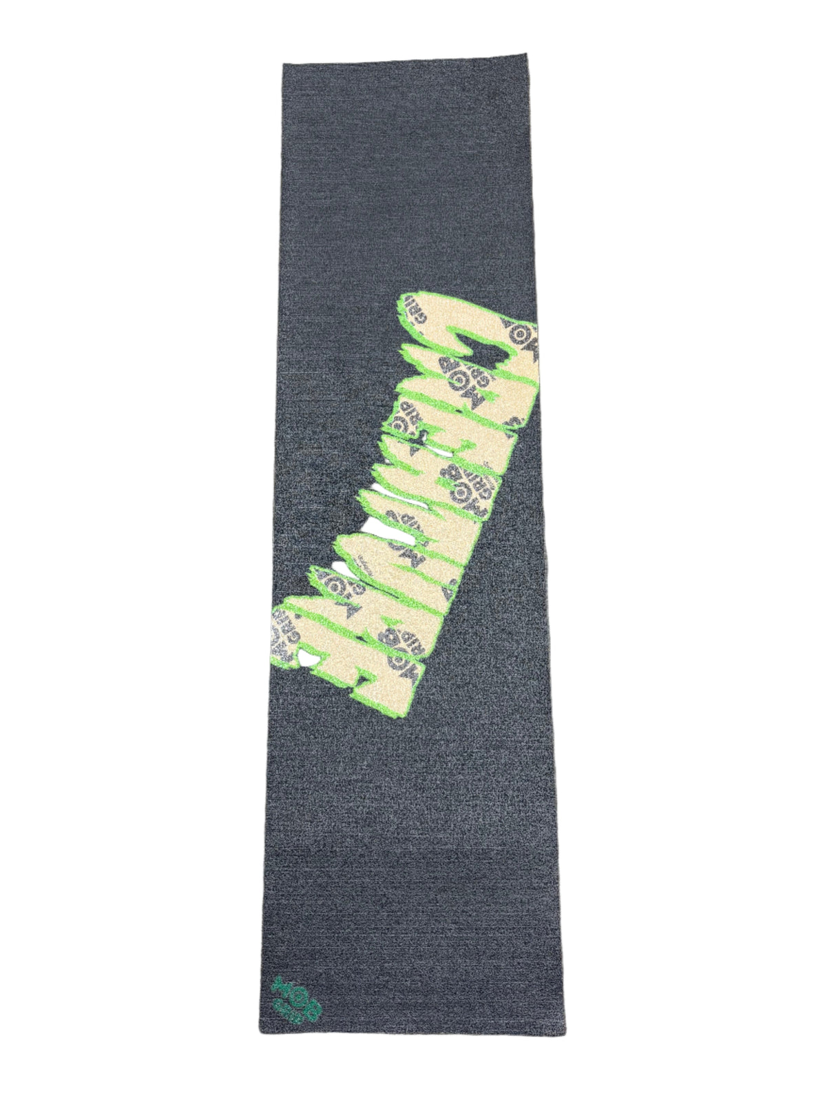 Grip tape with a green and white design