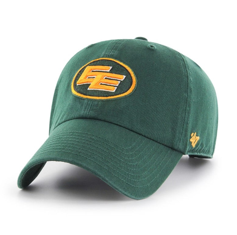 Green cap with a Edmonton Elks logo on a white background