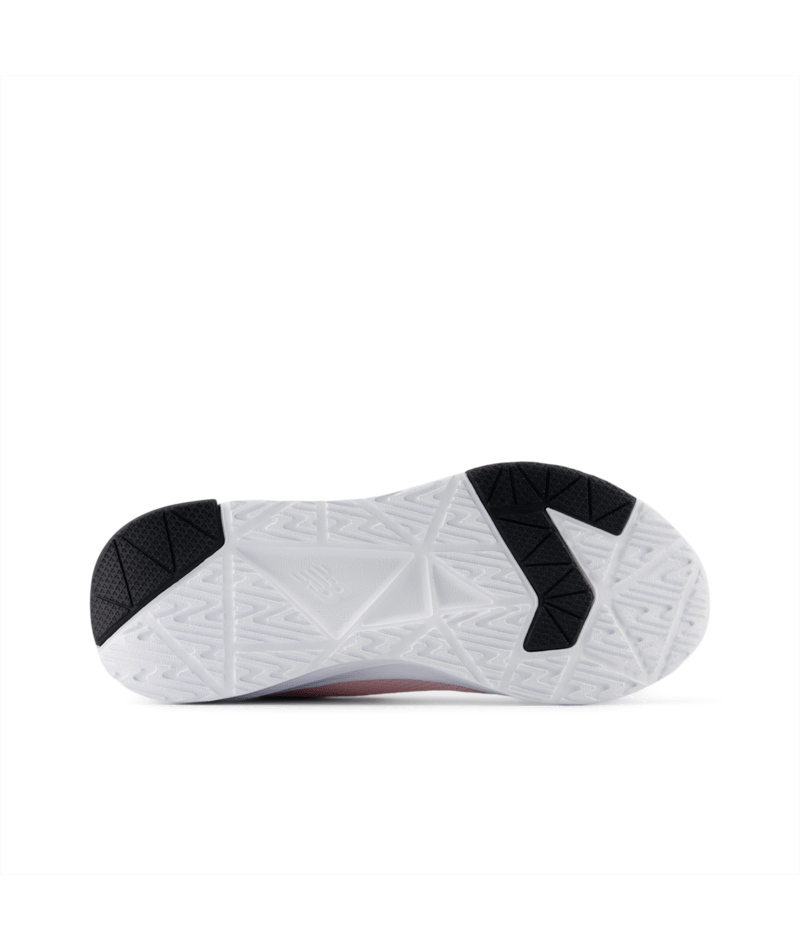White athletic shoe sole with black accents on a white background