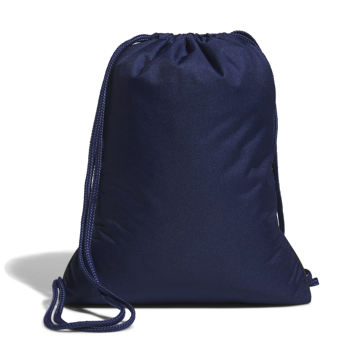 Navy blue drawstring bag on a white background