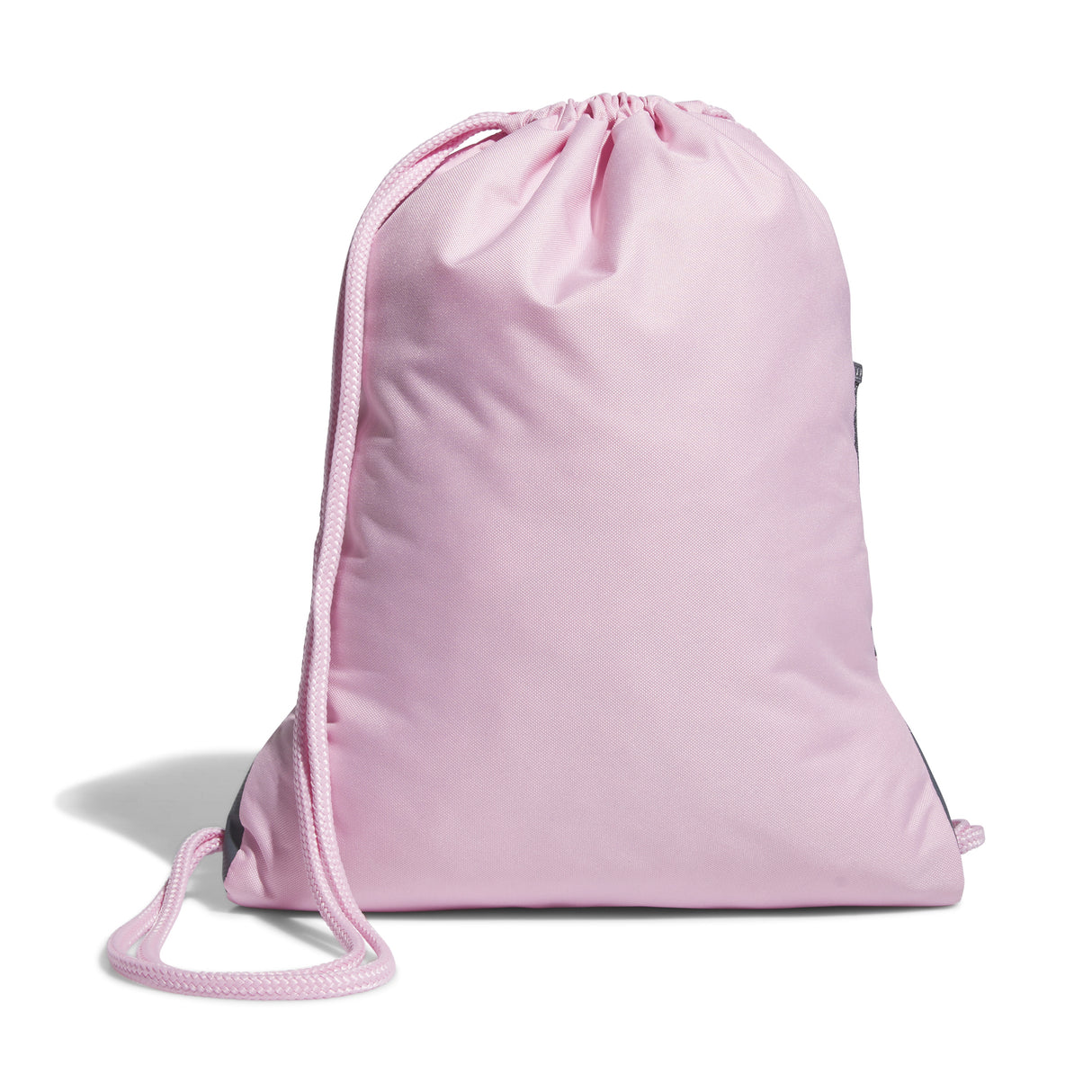 Pink drawstring bag on a white background