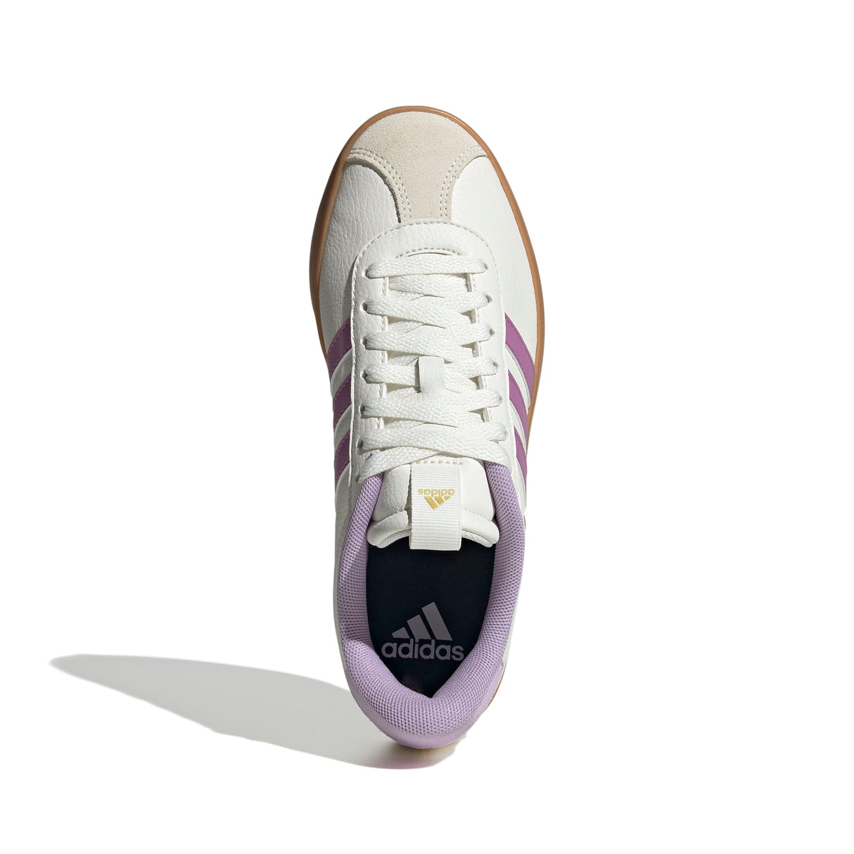Adidas VL Court 3.0 - Womens Court Shoe | Cream - Purple | Sneakers Plus