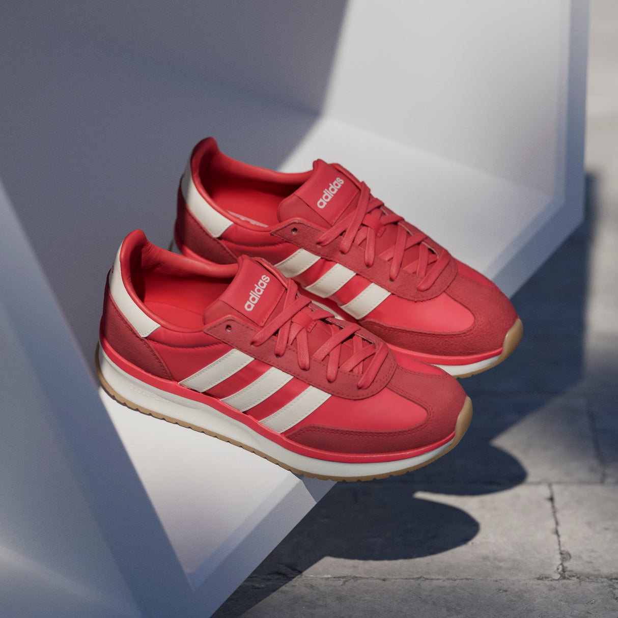 Adidas Run 70s 2.0 - Womens Lifestyle Shoes | Red - White | Sneakers Plus