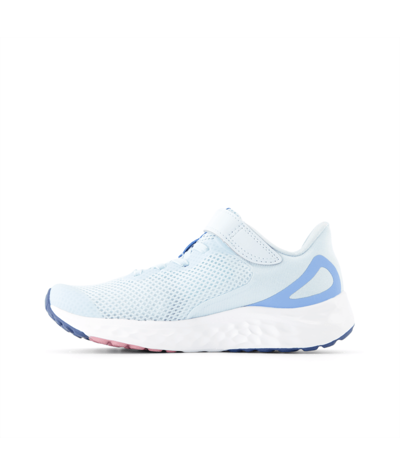 Light blue athletic shoe on a white background