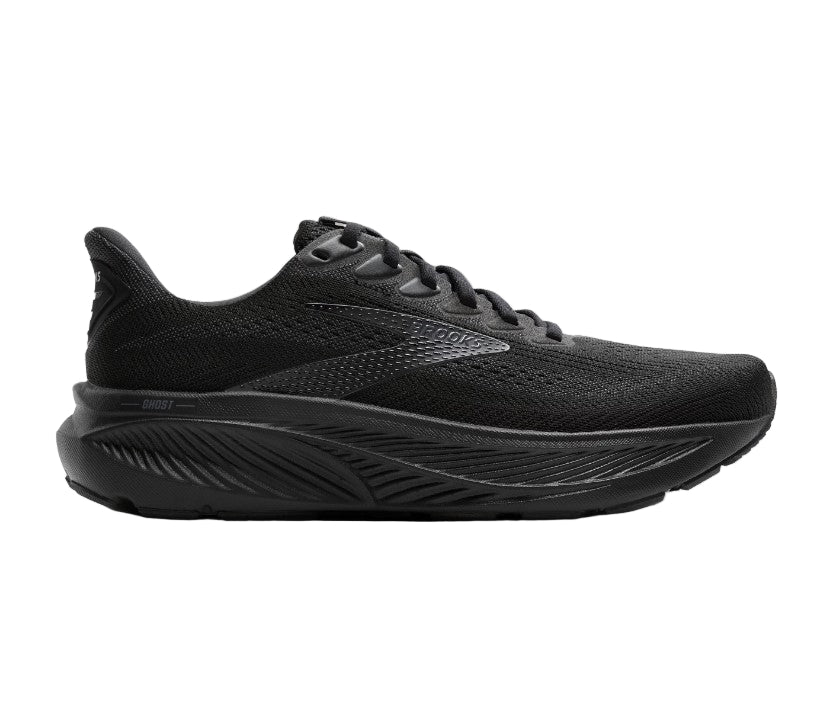 Brooks Ghost 17 - Womens Running Shoe | Black - Black - Ebony | Sneakers Plus