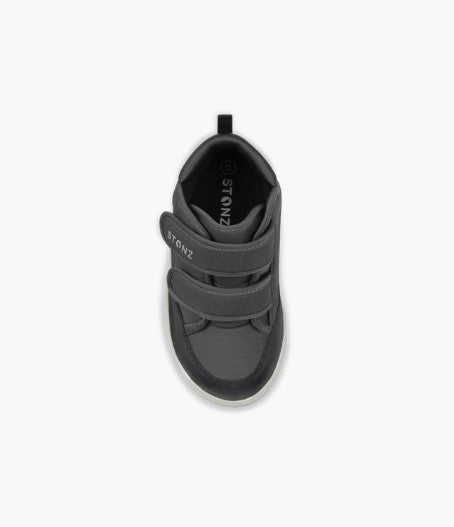 Stonz Journey Toddler & Kid Cool Weather Shoe in the colour Charcoal-Black. Shop Sneakers Plus