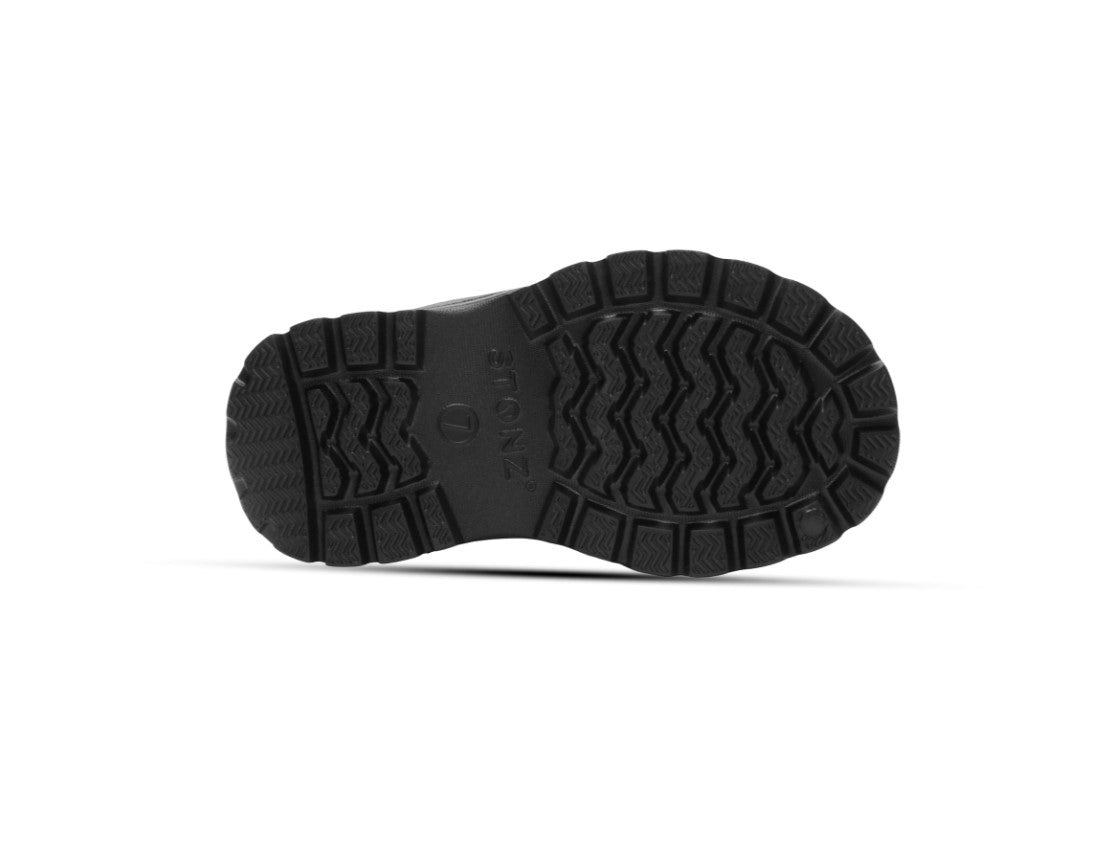 Black sole of a boot on a white background