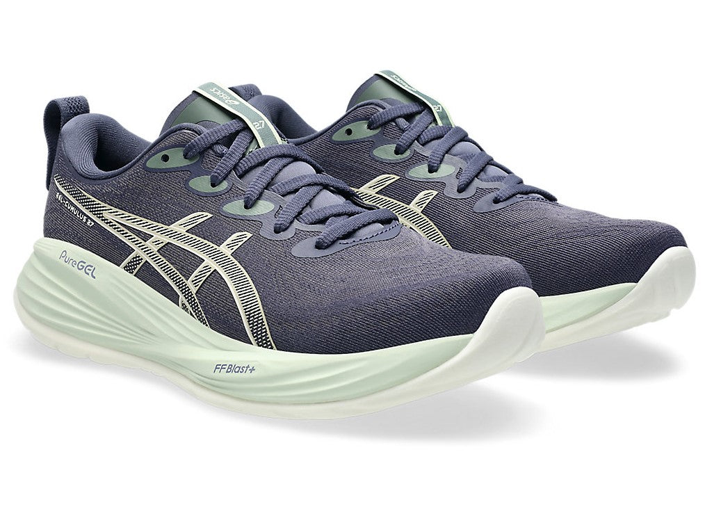 Asics Gel-Cumulus 27(Wide)(D) - Womens Running Shoe | Indigo Fog - Cream | Sneakers Plus