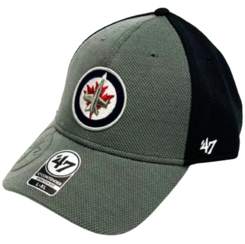 Gray and Navy cap with a Jets logo and '47' brand on a white background