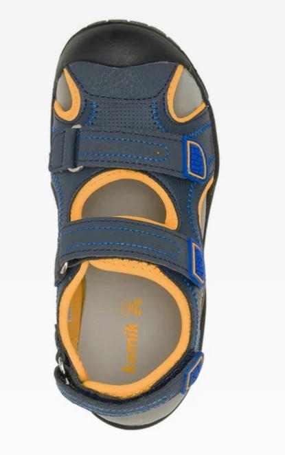 Kamik Seaturtle 2 - Toddler Sandals Navy-Citrus | Sneakers Plus