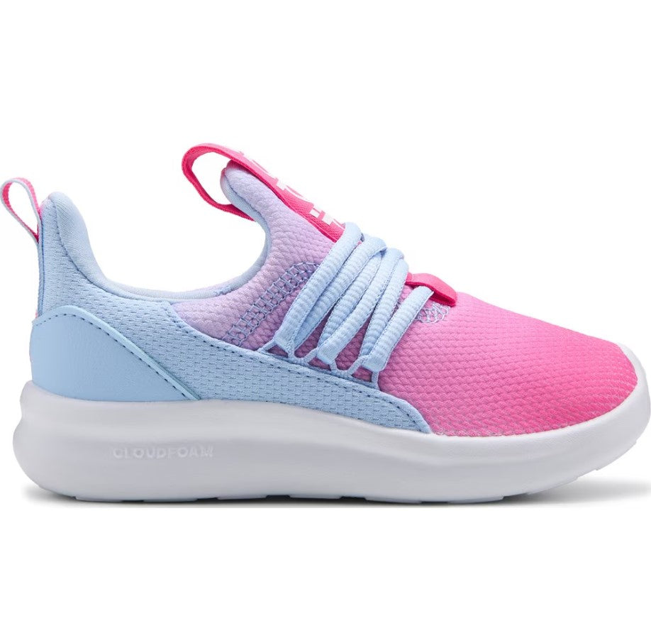 Pink and blue sneaker on a white background