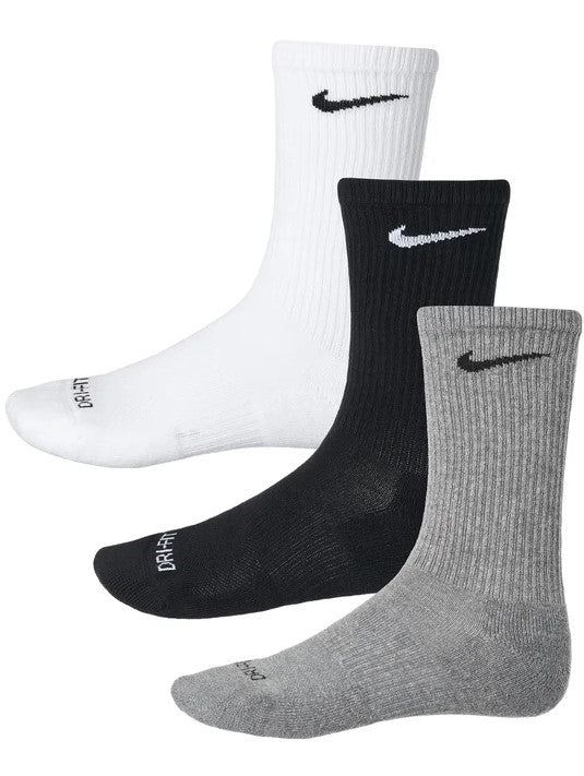 Nike Everyday Cotton Cushioned - Unisex Socks | Black - Grey - White | Sneakers Plus