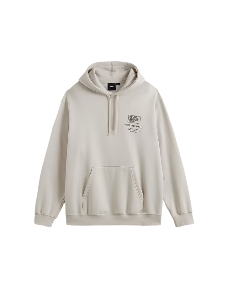 Beige hoodie with a classic old-skool Vans logo on a white background