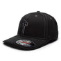 Black cap with the RDS logo and white stitching on a white background