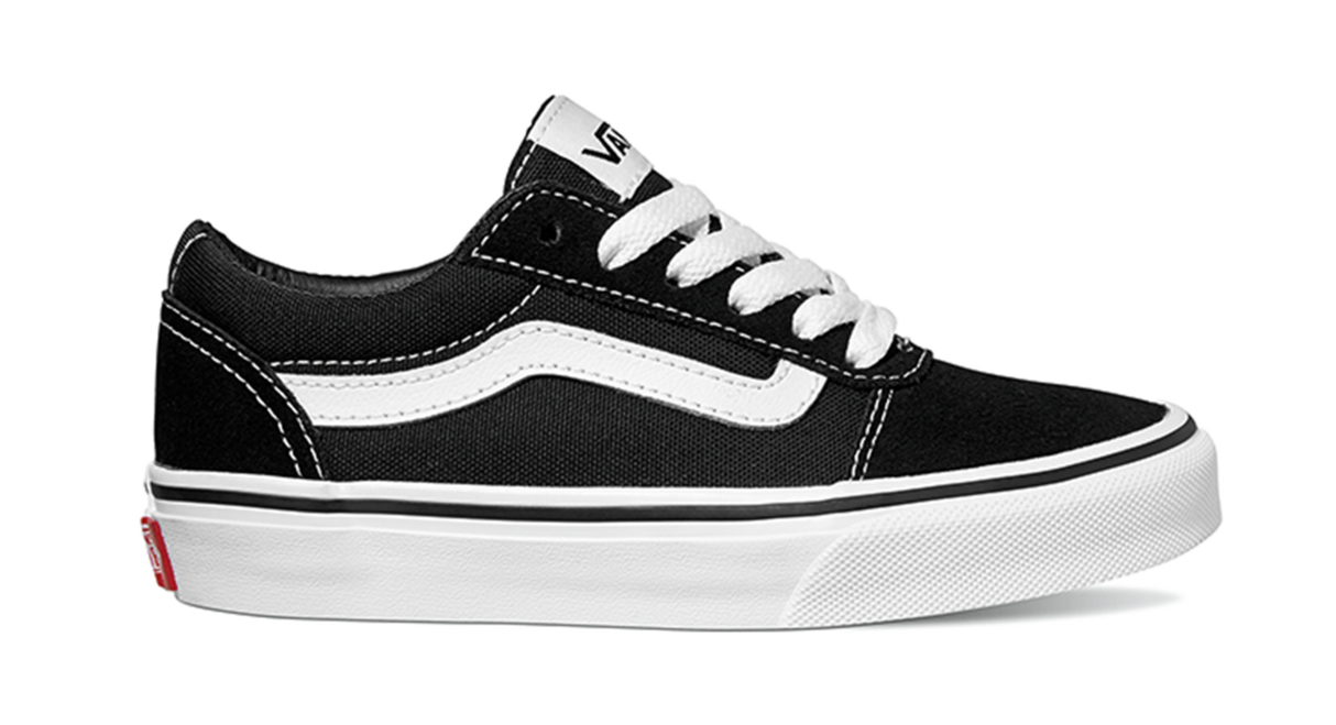 Vans Ward - Kids Skate Shoe Black-White | Sneakers Plus