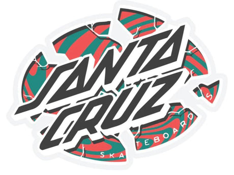 Santa Cruz Warp Broken Dot - 5" Sticker - Sneakers Plus