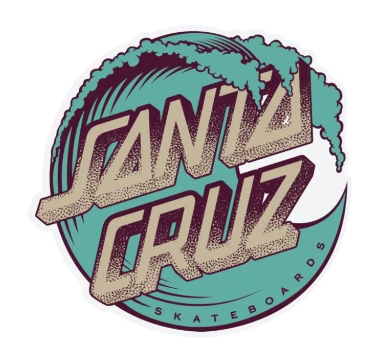 Santa Cruz Stipple Wave Dot - 4" Sticker - Sneakers Plus