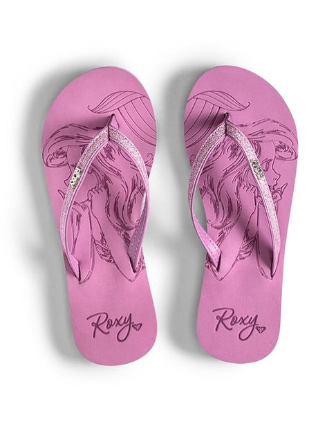 Roxy Disney Girls Napili Flip Flops Lavender | Sneakers Plus