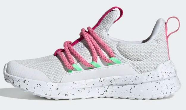 Adidas Lite Racer Adapt 5.0 - Kids Running Shoe White-Grey-Pink | Sneakers Plus