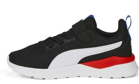 Puma Anzarun AC PS - Kids Preschool Running Shoe - Velcro - Black-White-Tangarine