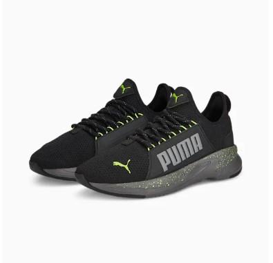 Puma Softride Premier Slip On Splatter - Mens Running Shoe Black-Grey-Lime