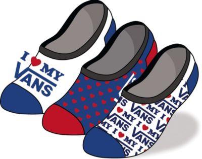 Vans 3 Pack Womens Socks Vans Love | Sneakers Plus