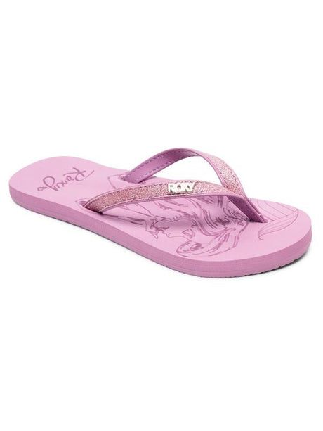 Roxy Disney Girls Napili Flip Flops Lavender | Sneakers Plus