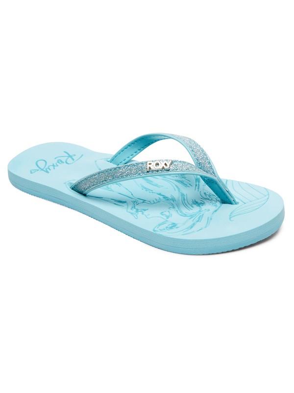 Roxy Disney Girls Napili Flip Flops Light Blue | Sneakers Plus