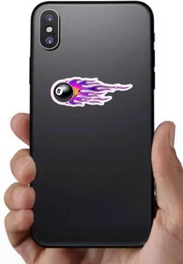 Car Sticker - Flaming 8 Ball