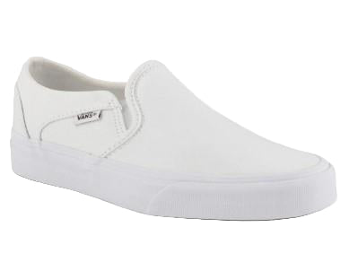 Vans Womens Asher Slip On Shoes True White | Sneakers Plus