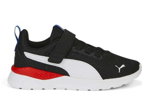 Puma Anzarun AC PS - Kids Preschool Running Shoe - Velcro - Black-White-Tangarine