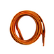 Orange shoelace on a white background