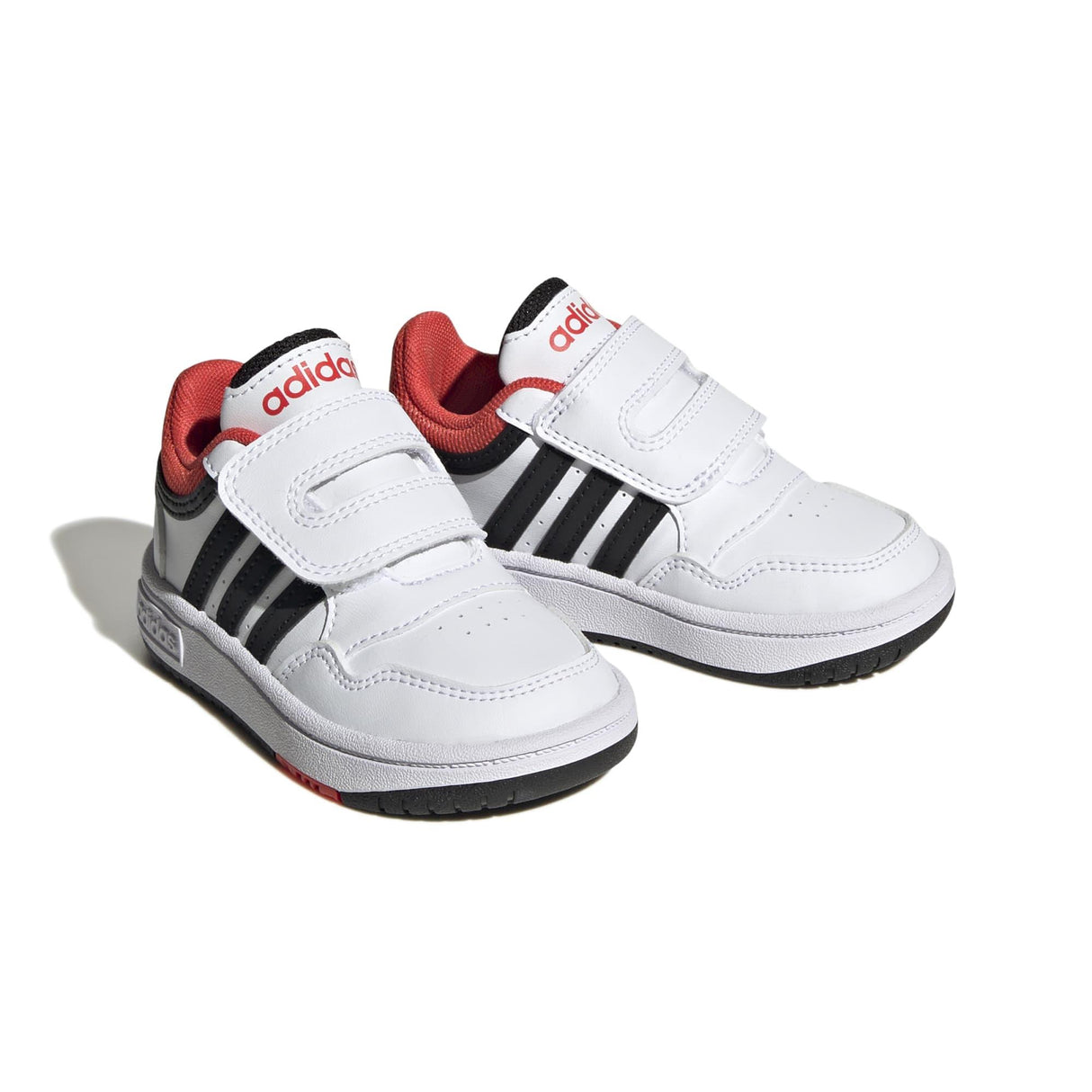 Adidas Hoops 3.0 CF I - Toddler Shoe White-Black-Red | Sneakers Plus