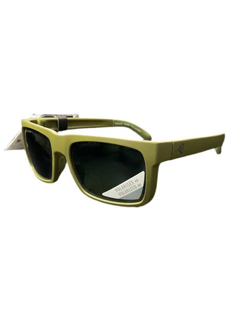 A pair of Ryders sunglasses with a matte green frame and dark lenses, displayed against a white background.