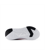White athletic shoe sole with black accents on a white background