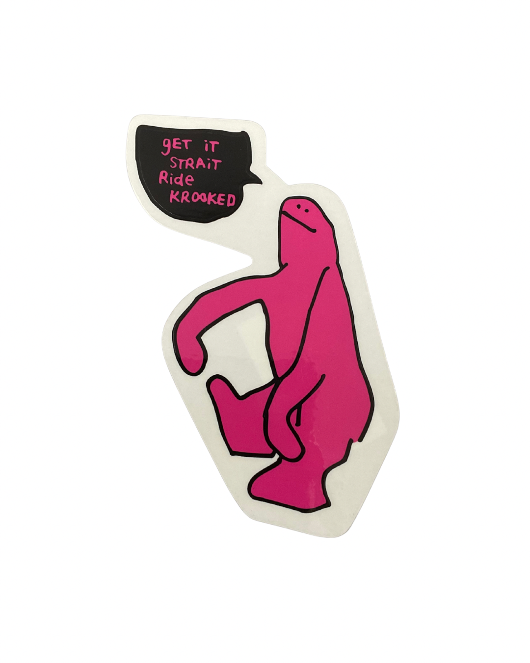 Krooked Straight - Medium Sticker