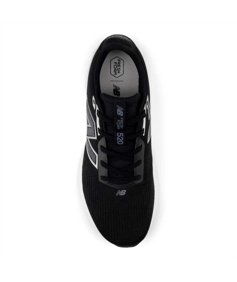 Black athletic shoe with brand logo on a white background