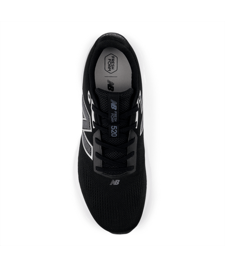 Black athletic shoe with brand logo on a white background