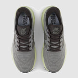 Gray running shoes with 'Fresh Foam' and 'New Balance' branding on a white background