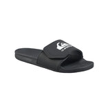 black slide with a visible brand logo on a white background