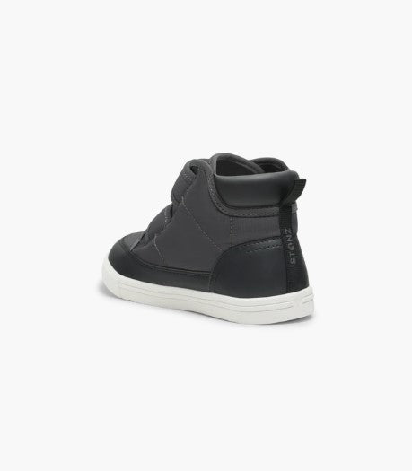 Stonz Journey Toddler & Kid Cool Weather Shoe in the colour Charcoal-Black.  Shop Sneakers Plus