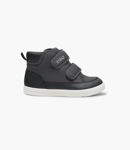 Stonz Journey Toddler & Kid Cool Weather Shoe in the colour Charcoal-Black.  Shop Sneakers Plus