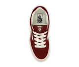 Vans Red sneaker with white laces on a white background