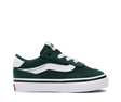 Green and white sneaker with a White sole on a white background
