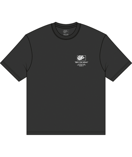Black t-shirt with a logo on a transparent background