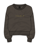 Greenish - Brown sweatshirt with 'Vans' logo on a transparent background