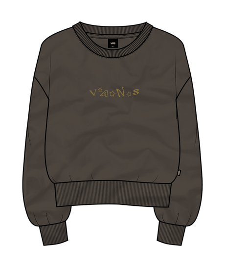 Greenish - Brown sweatshirt with 'Vans' logo on a transparent background